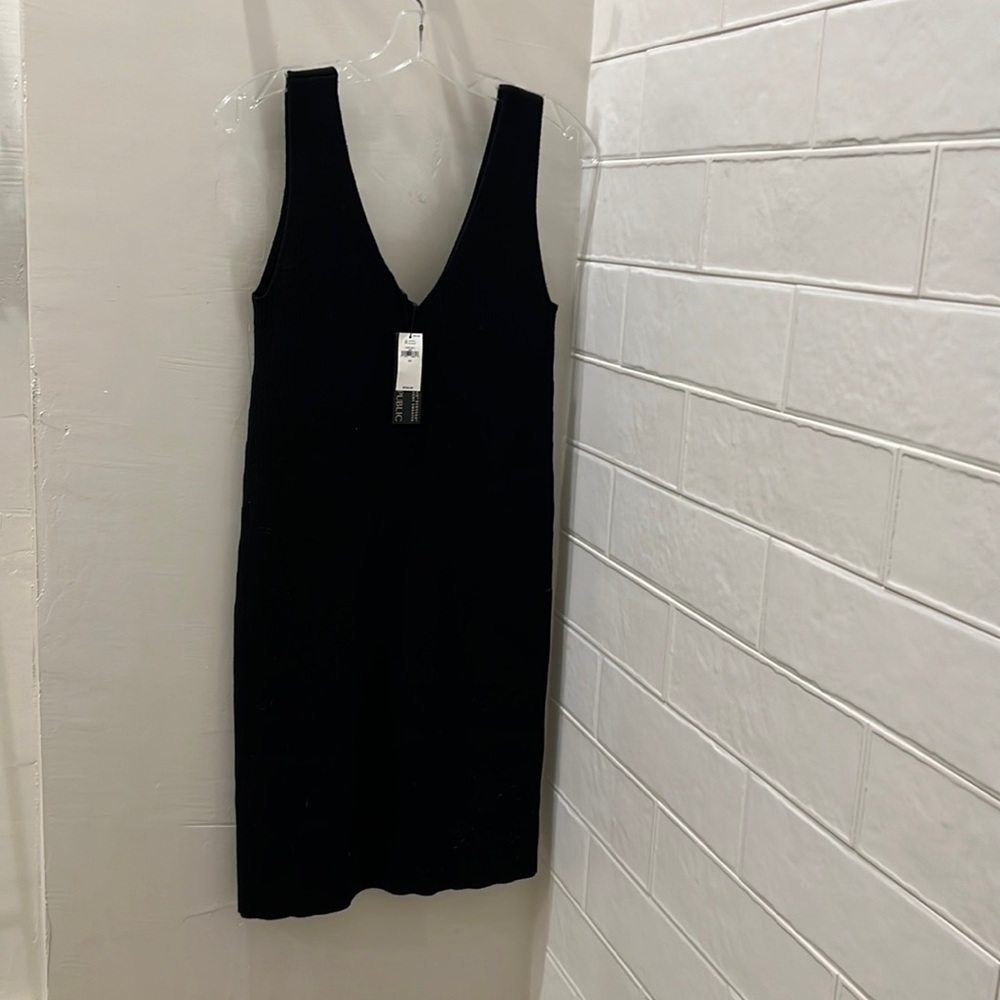 NWT Banana Republic sweater dress Vneck black size xs